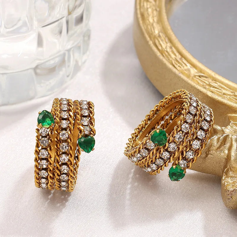 Tara Emerald Chain Ring