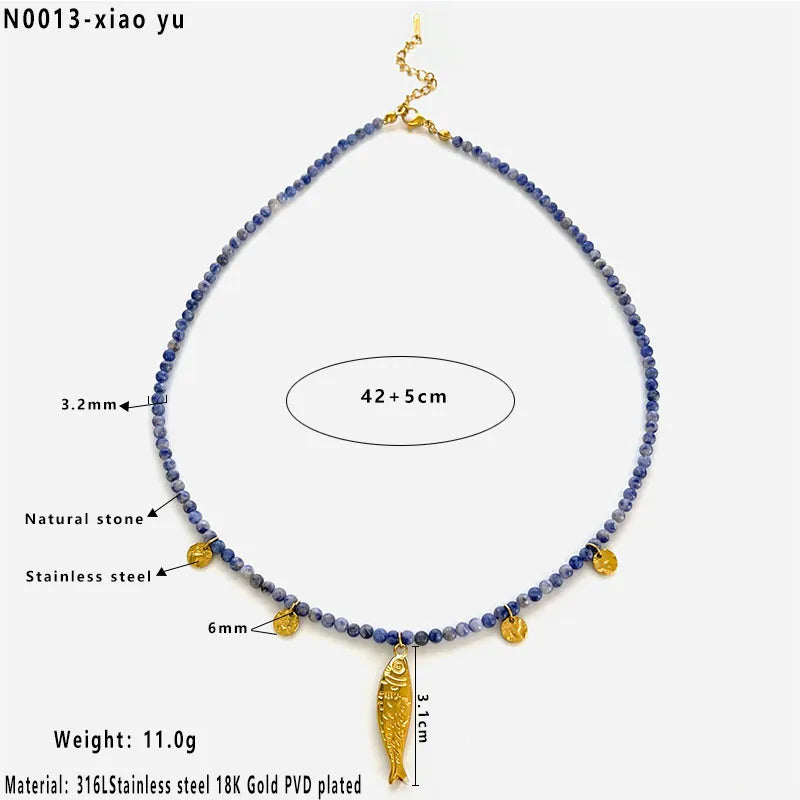 Nerina Blue Bloom Necklace