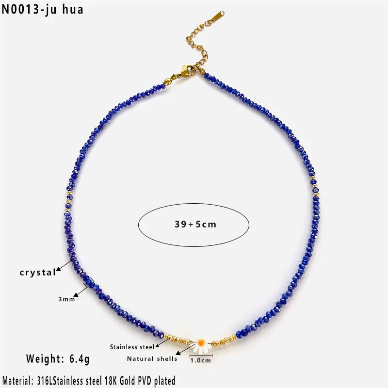 Nerina Blue Bloom Necklace