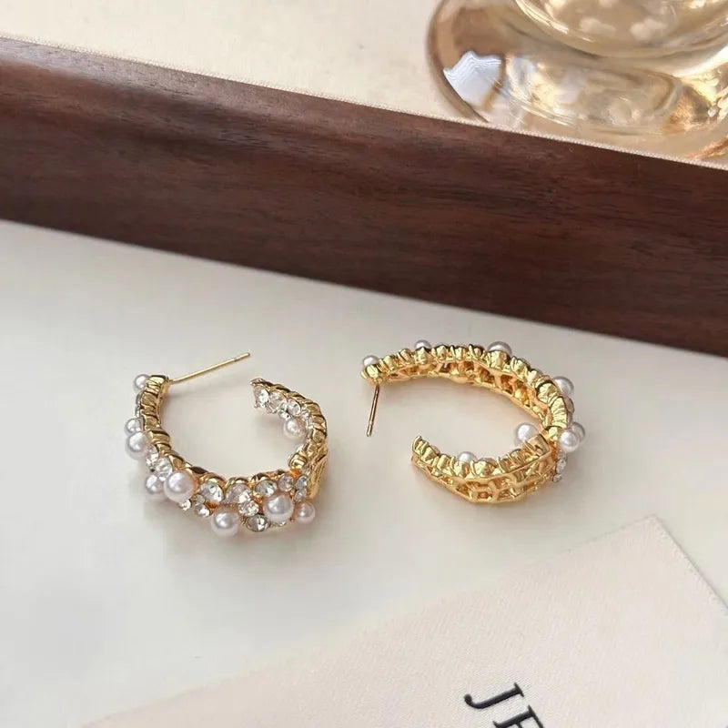 Parisian Pearl Hoops