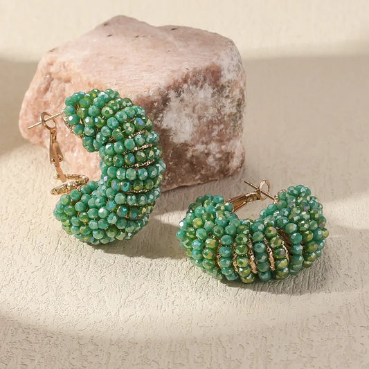 Marisol Beaded Hoop Earrings