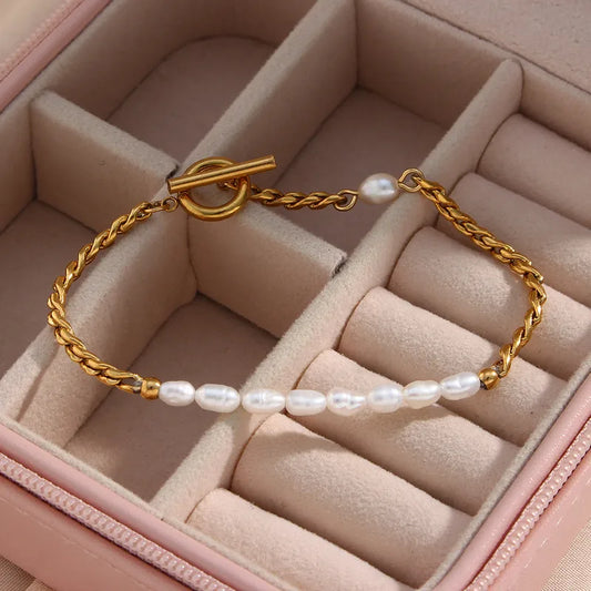 Pearl Link Chain Bracelet