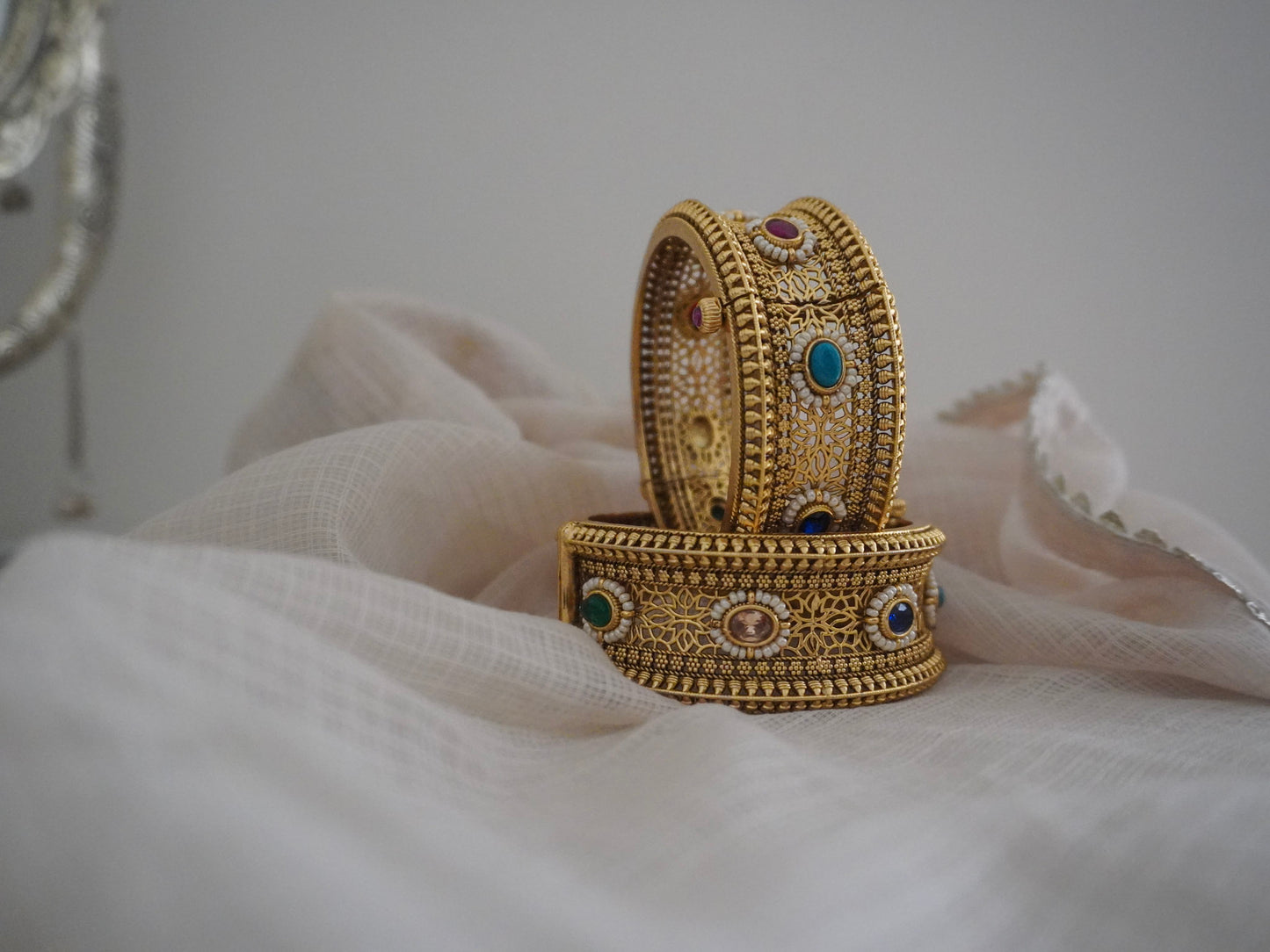Navratna Gold Statement Bangles