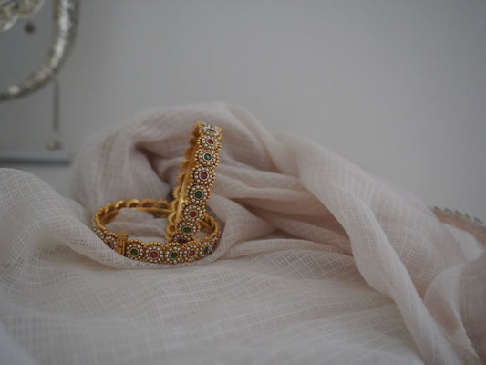 Pearl Flower Bangles