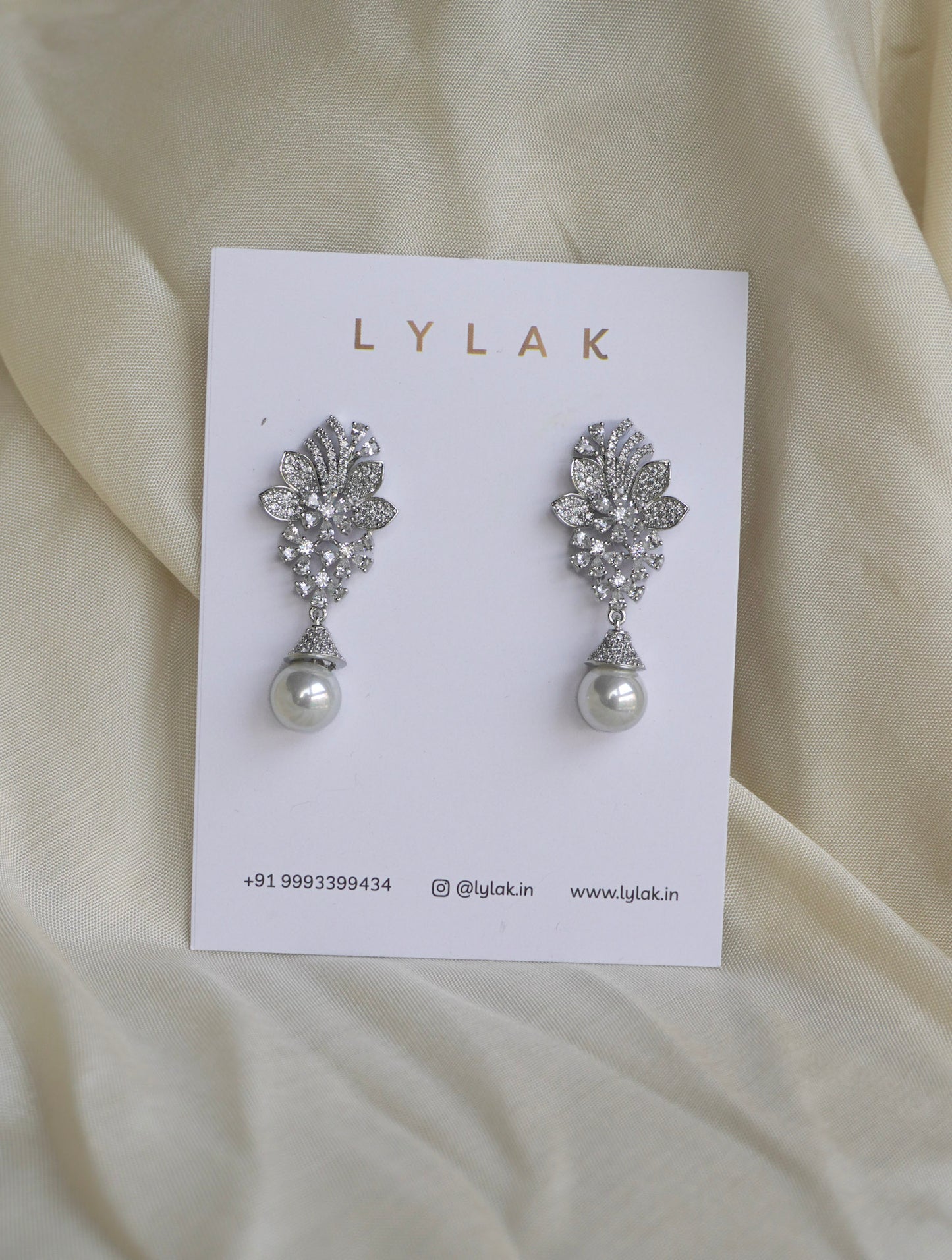 Bouquet Diamond Drop Stud Earrings