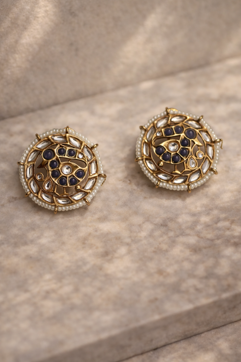 Neel Polki Round Studs