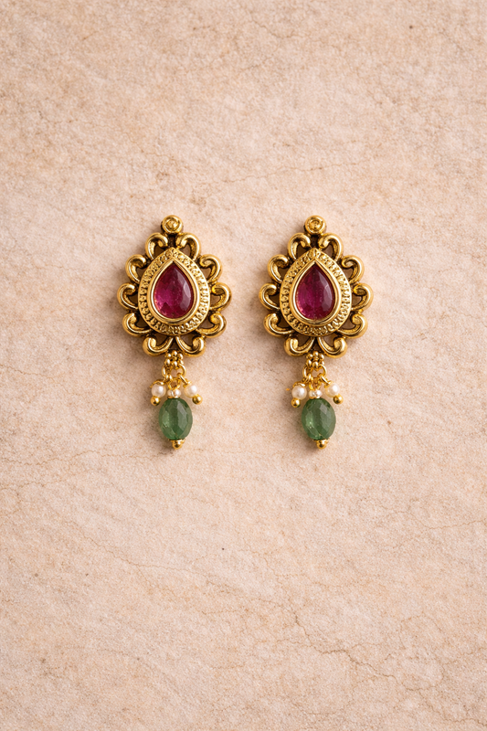 Gulika Drop Stud Earrings