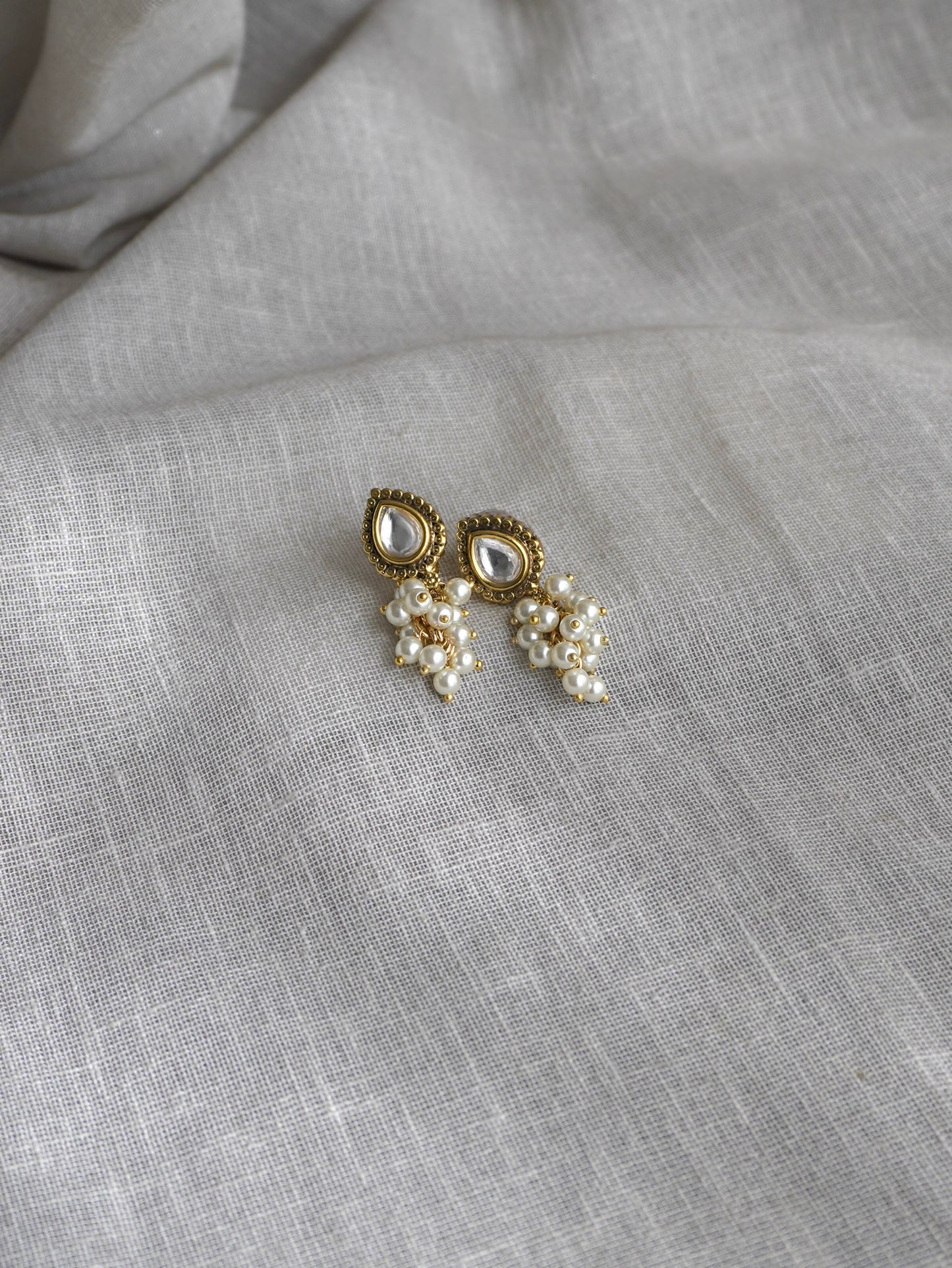 Aarna Kundan Mini Drop Earrings