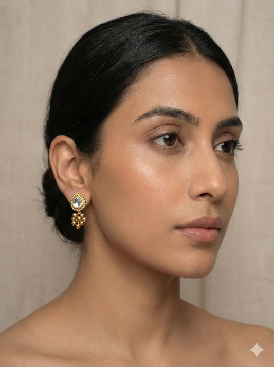 Aarna Kundan Mini Drop Earrings