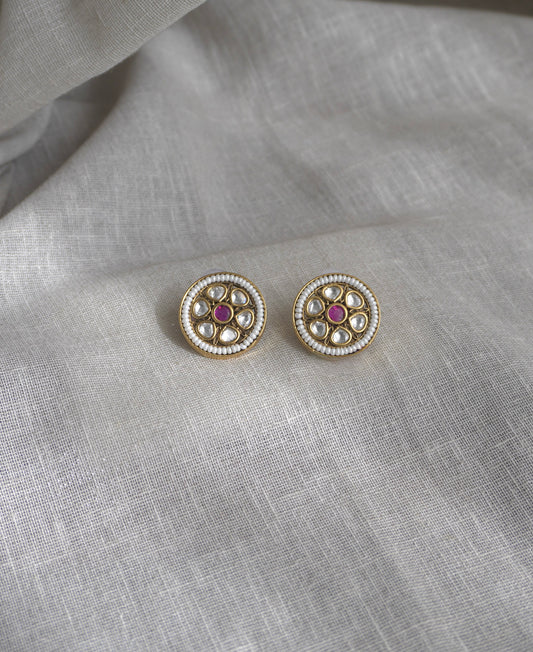 Diya Kundan Stud Earrings