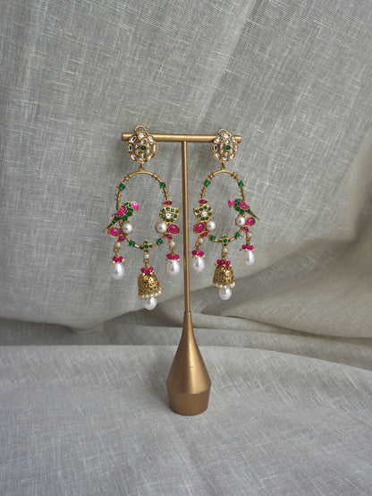 Mayura Polki Meenakari Earrings