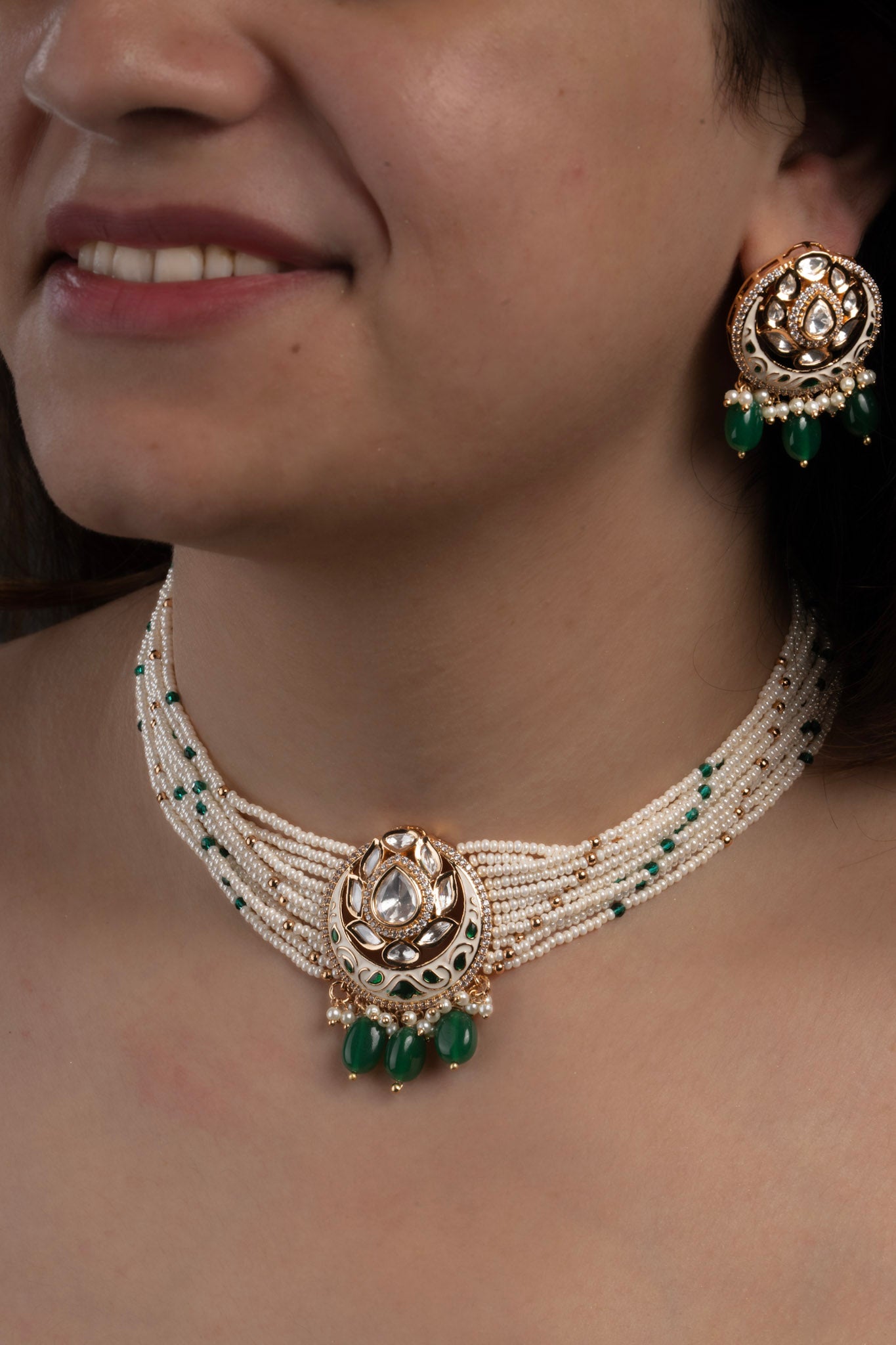 Amulya Choker Necklace Set (Necklace & Earrings)