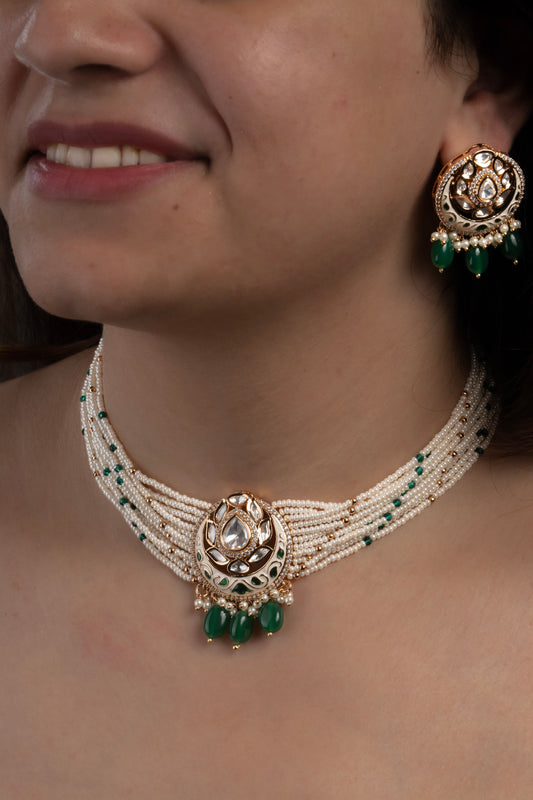 Amulya Choker Necklace Set (Necklace & Earrings)