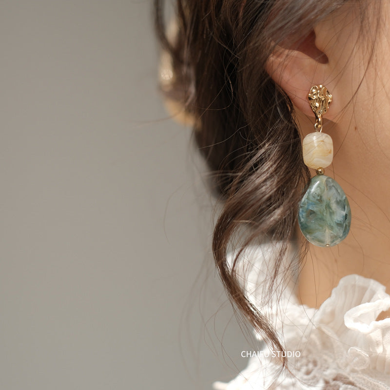 Aarya Frosted Drop Earrings