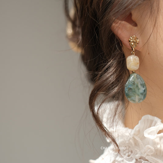 Aarya Frosted Drop Earrings