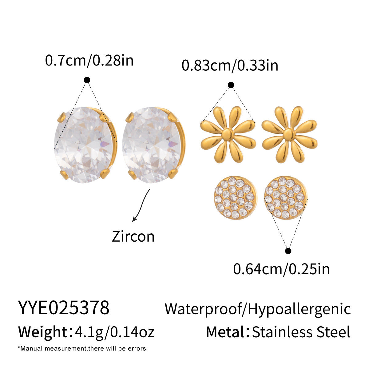 Mini Everyday Earrings Set (3-Pair Combo)