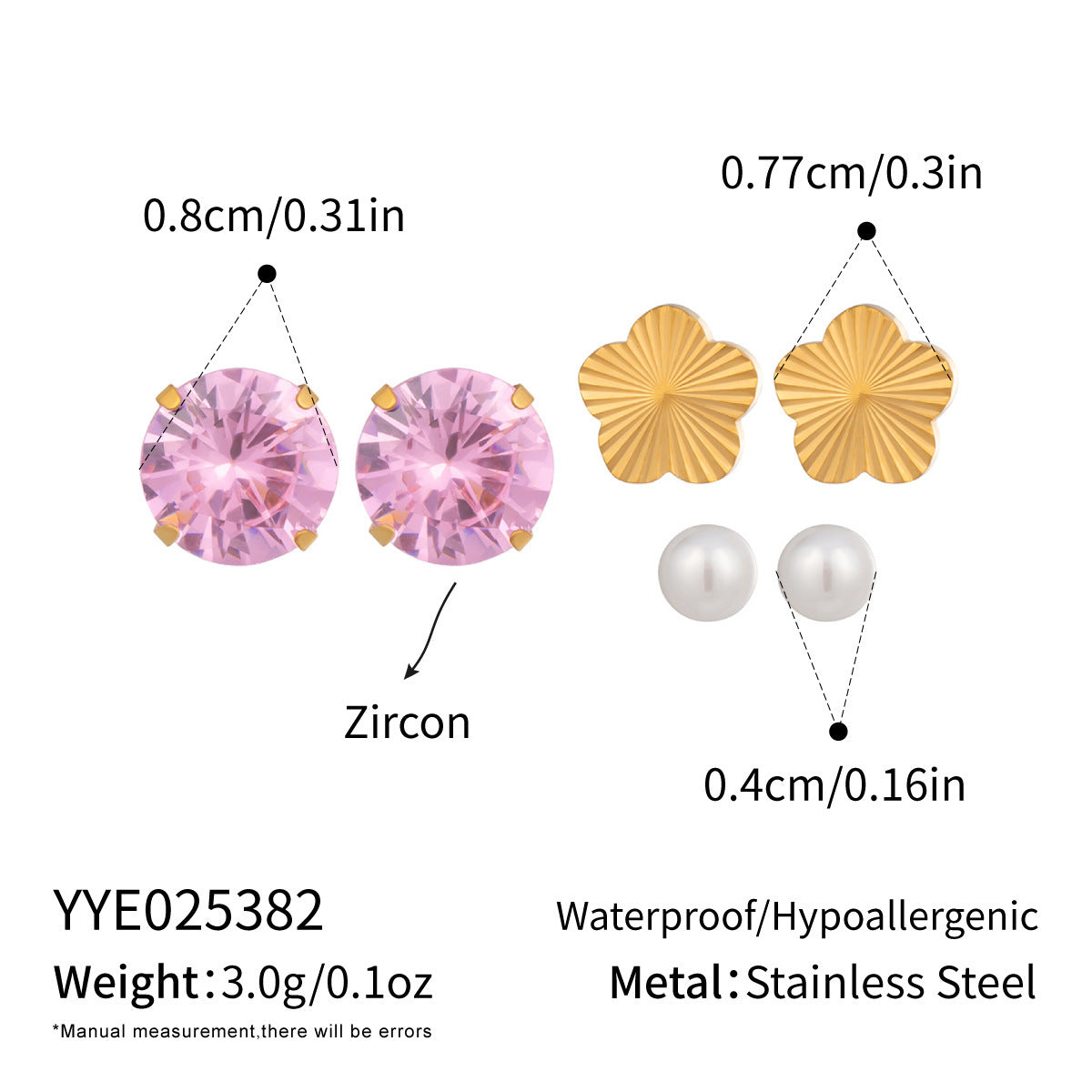 Mini Everyday Earrings Set (3-Pair Combo)