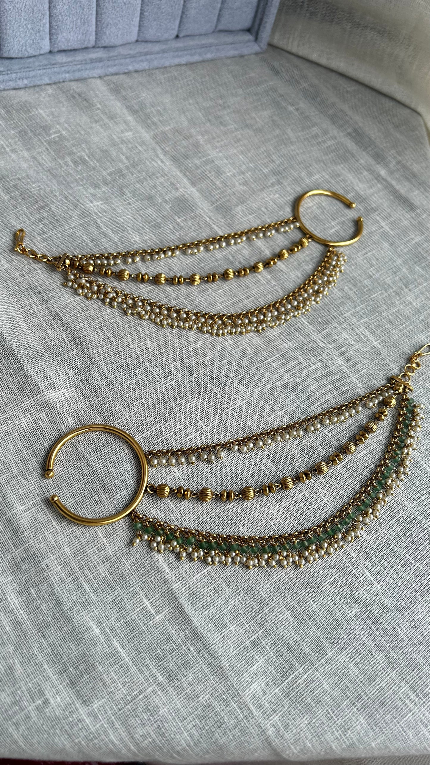 Leher Kanauti with Ear Cuffs