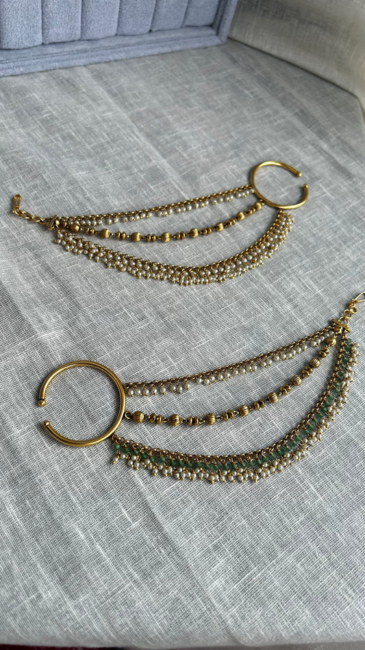 Leher Kanauti with Ear Cuffs