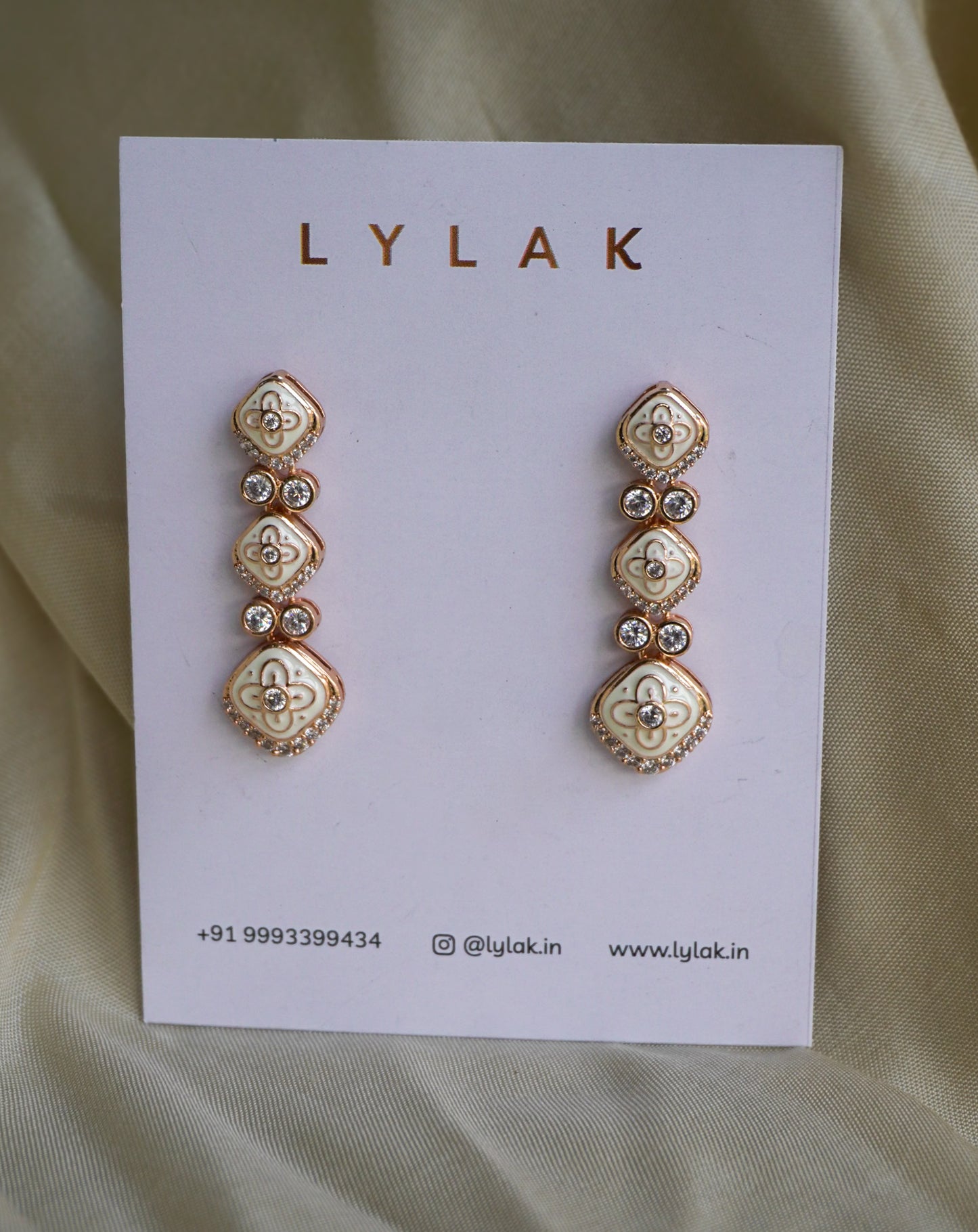 Meenakari Dangler Stud Earrings