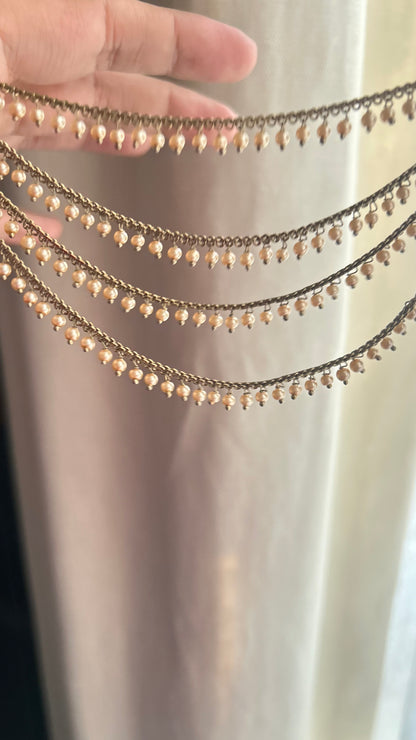 Gold Sashi Four Line Kaan Chain | Kanauti