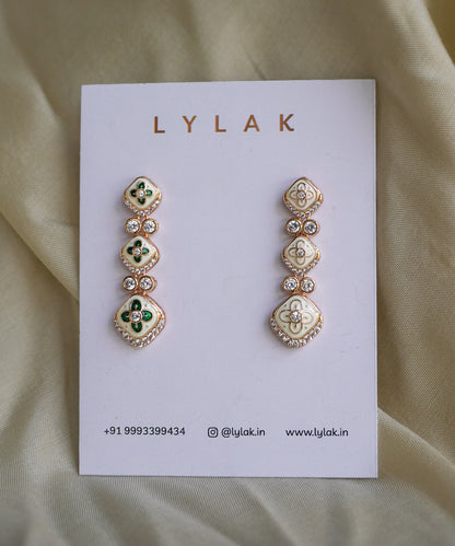 Meenakari Dangler Stud Earrings