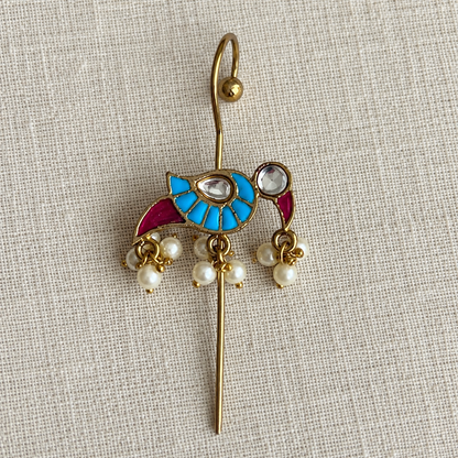 White Mitthu Parrot Ear Cuffs
