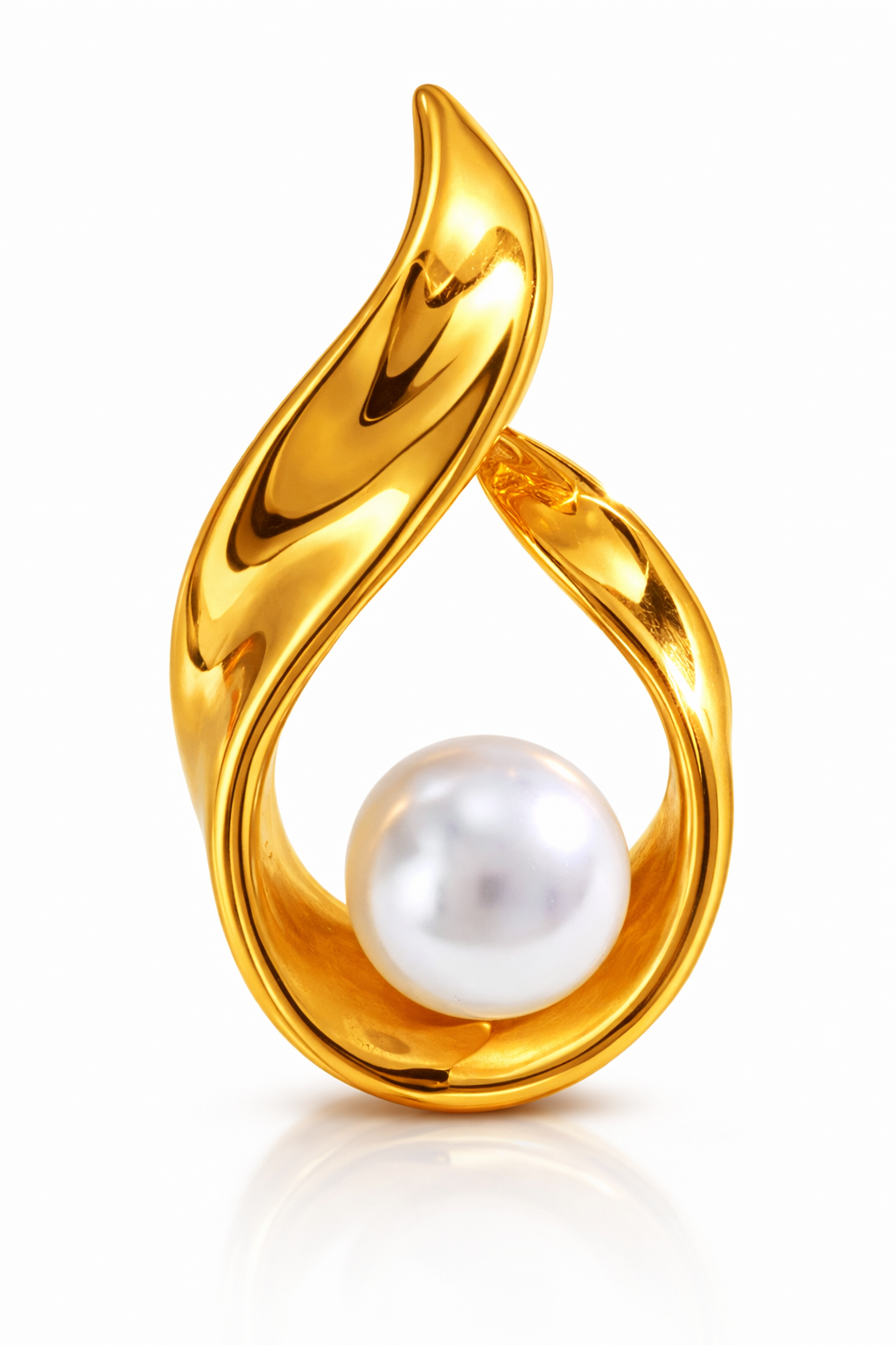 Pearl Twist Stud Earrings