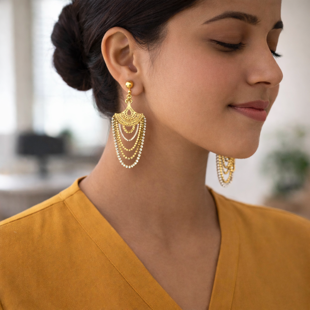 Jali Tassel Drop Earrings