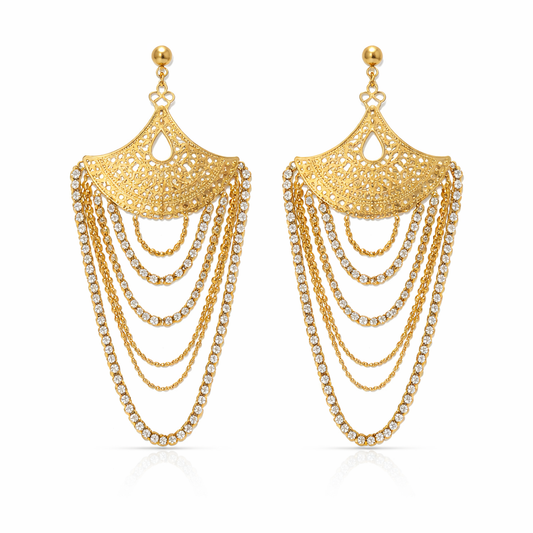 Jali Tassel Drop Earrings
