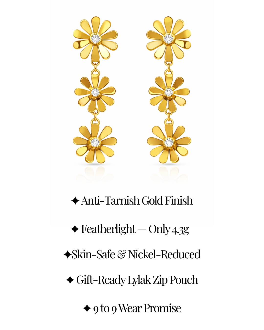 Daisy Chain Drop Earrings