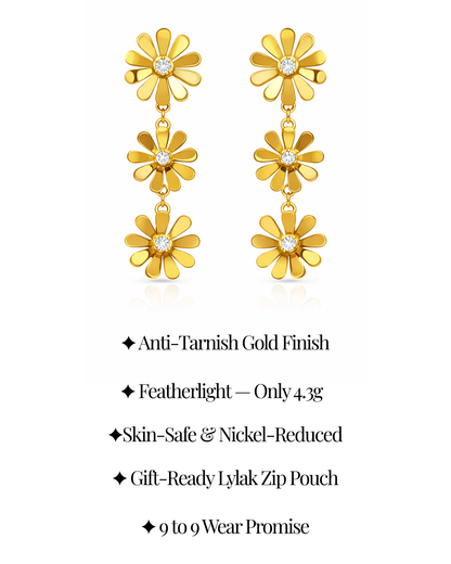 Daisy Chain Drop Earrings