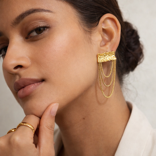 Cascade Bar Drop Earrings