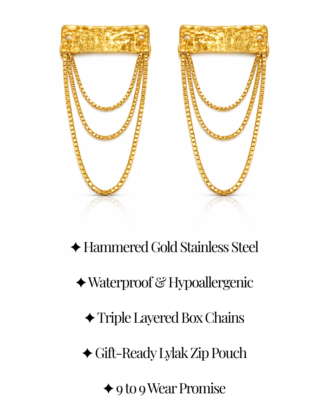 Cascade Bar Drop Earrings