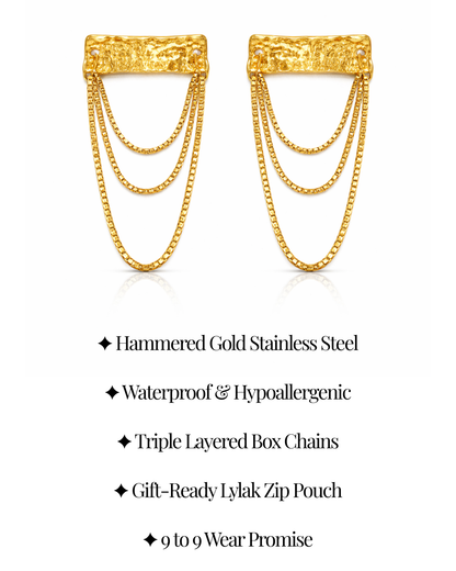 Cascade Bar Drop Earrings