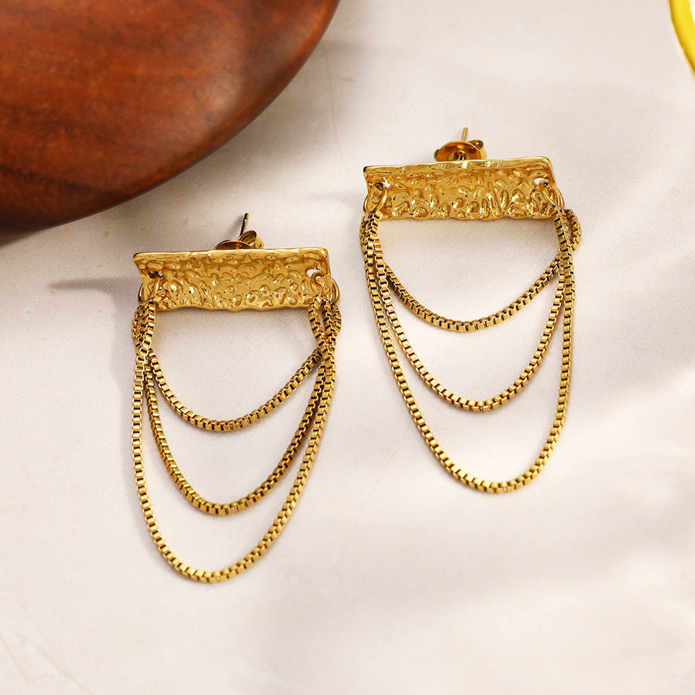 Cascade Bar Drop Earrings