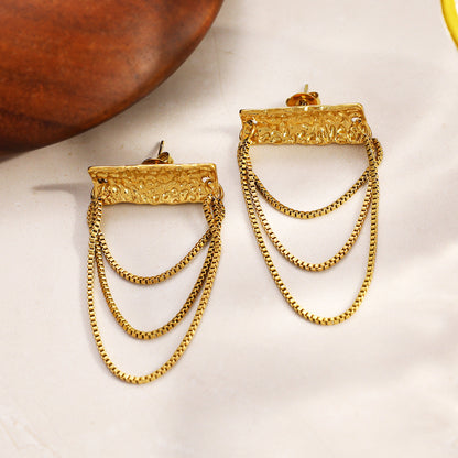 Cascade Bar Drop Earrings