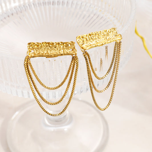 Cascade Bar Drop Earrings
