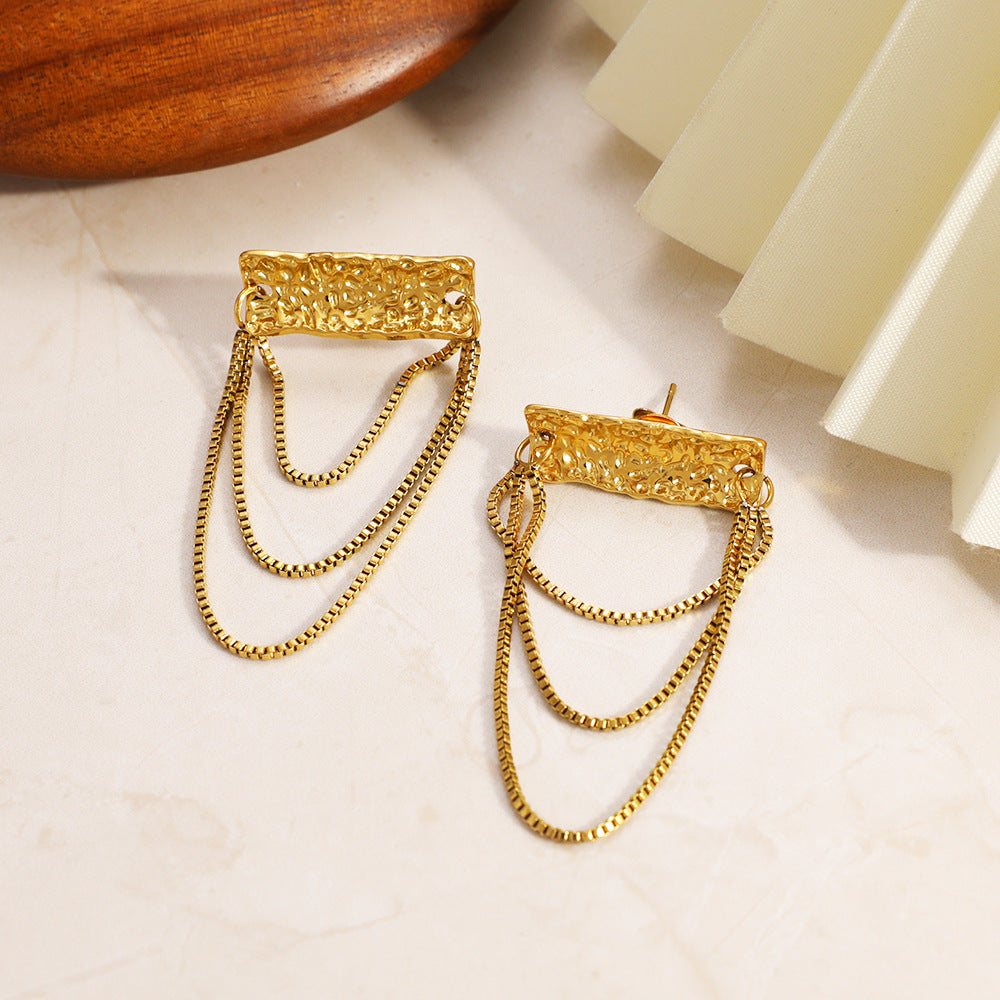 Cascade Bar Drop Earrings