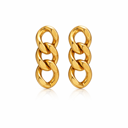 Cuban Link Drop Earrings