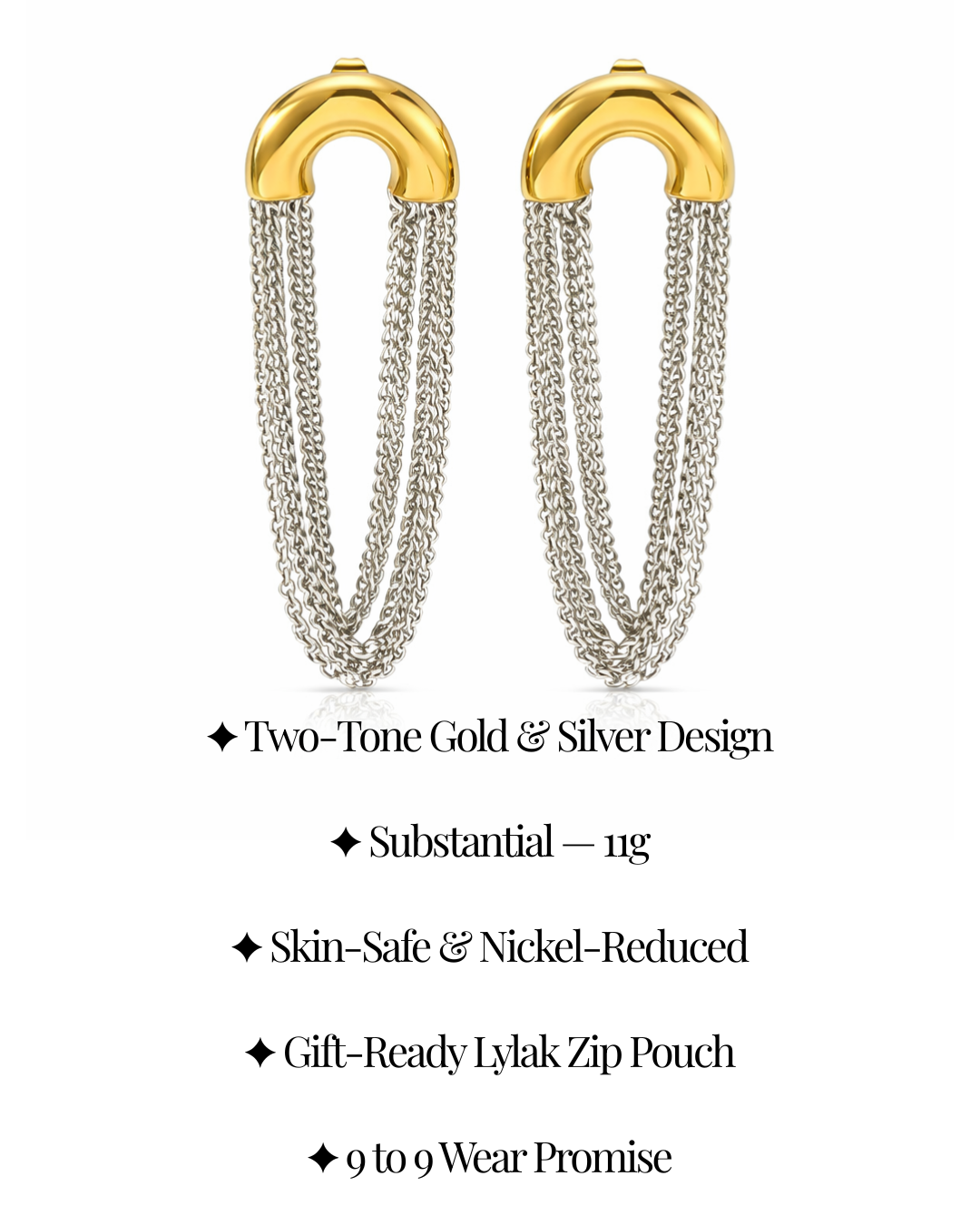 Arc & Flow Drop Earrings