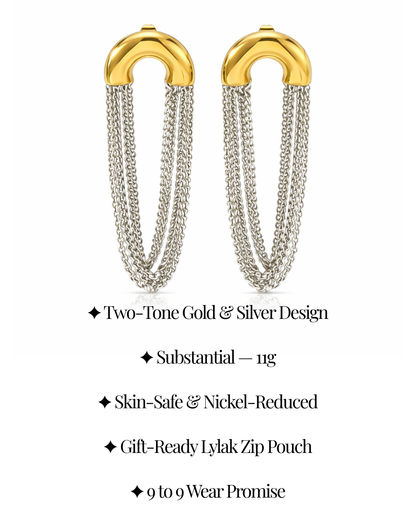 Arc & Flow Drop Earrings