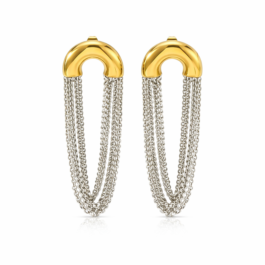 Arc & Flow Drop Earrings