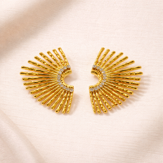 Sun Ray Stud Earrings