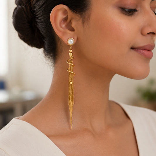 Pearl Cascade Drop Earrings