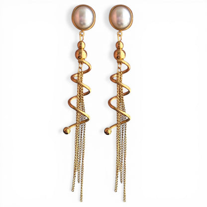 Pearl Cascade Drop Earrings