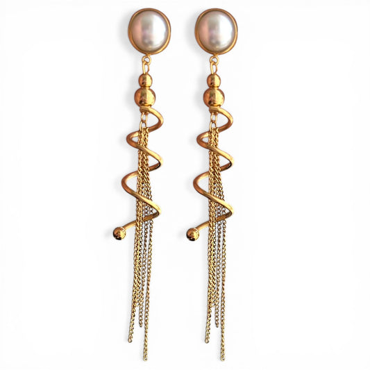 Pearl Cascade Drop Earrings