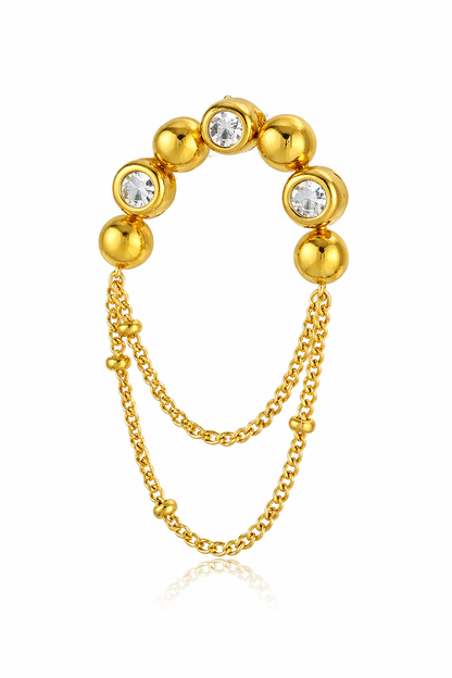 Crystal Loop Chain Earrings