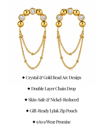 Crystal Loop Chain Earrings