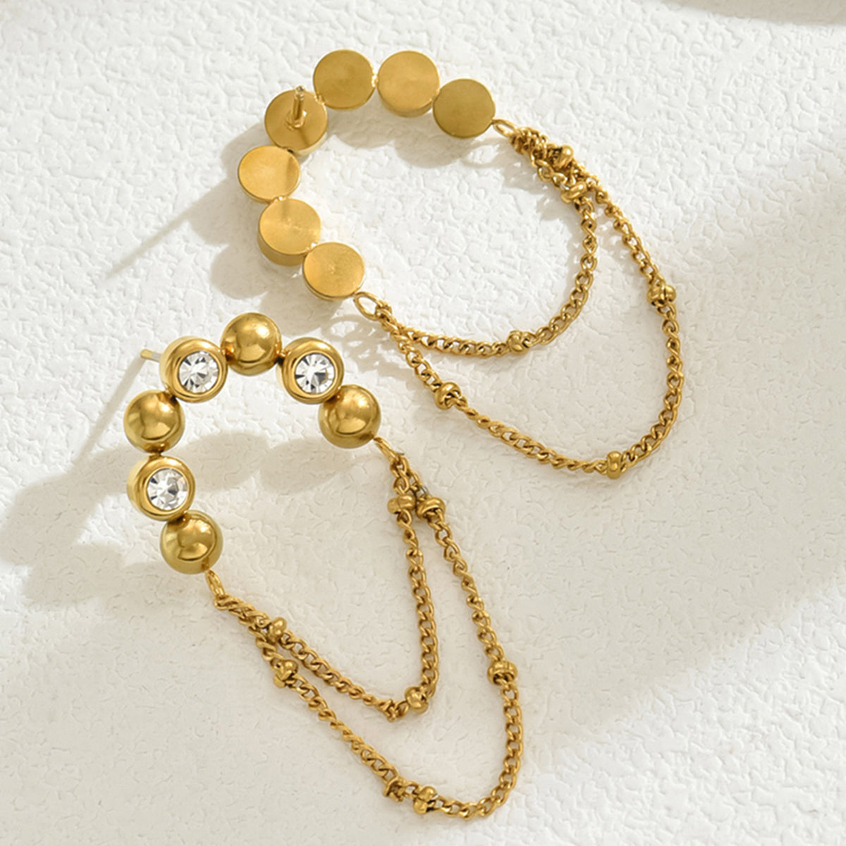 Crystal Loop Chain Earrings